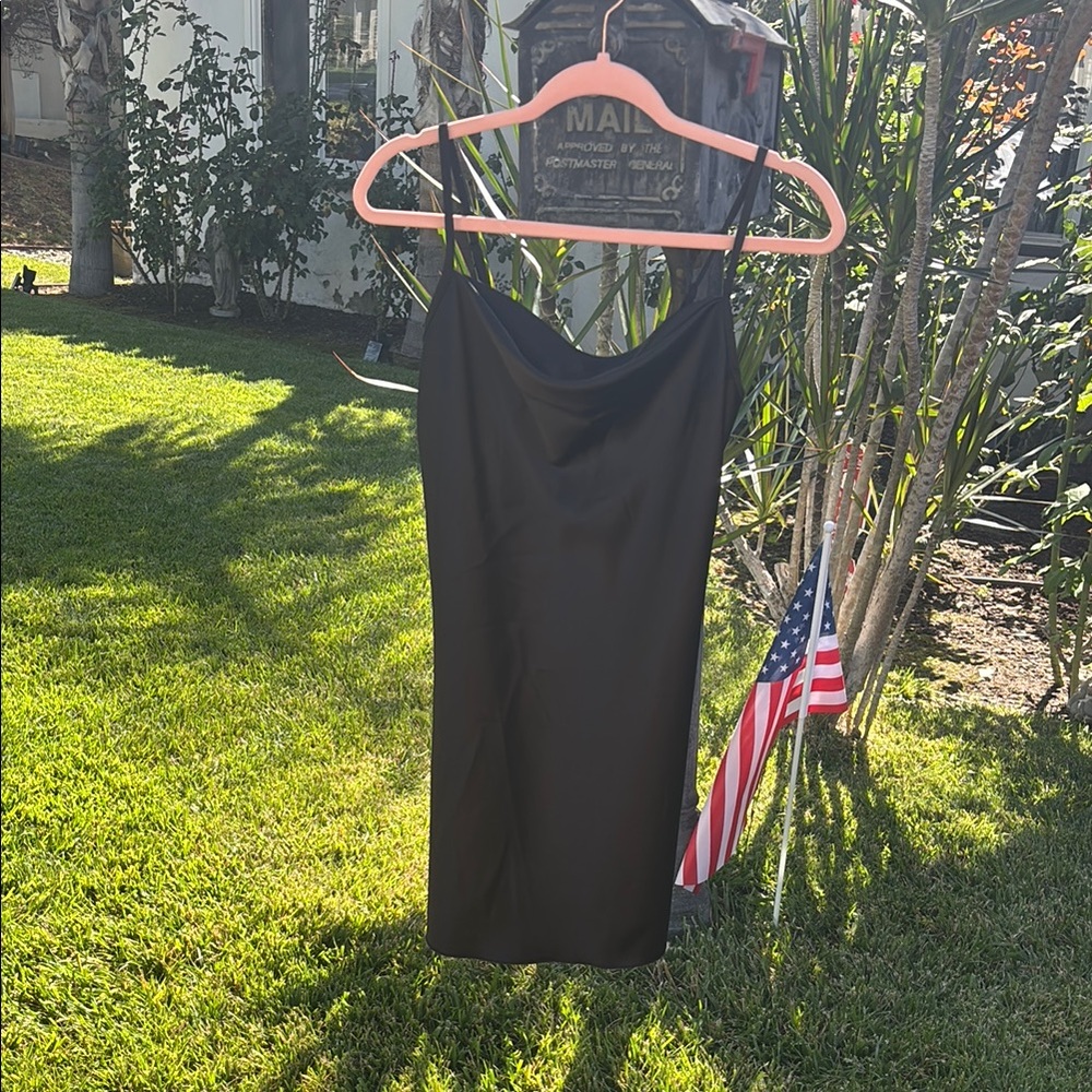 Elegant bebe Black Slip Dress